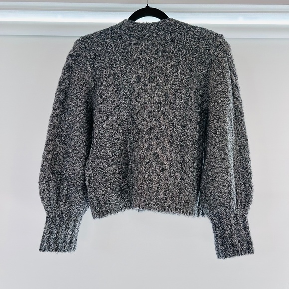 Madewell Marled Cable V-Neck Cardigan - Picture 8 of 8